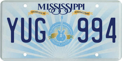 MS license plate YUG994