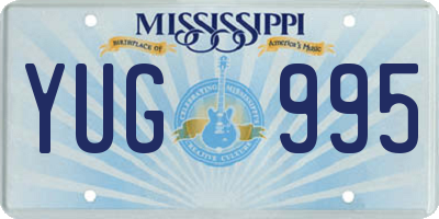 MS license plate YUG995