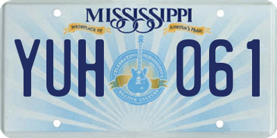 MS license plate YUH061