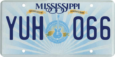 MS license plate YUH066