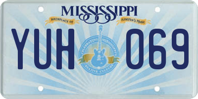 MS license plate YUH069