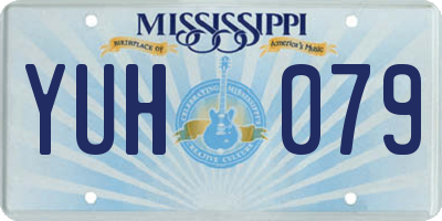 MS license plate YUH079