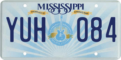 MS license plate YUH084