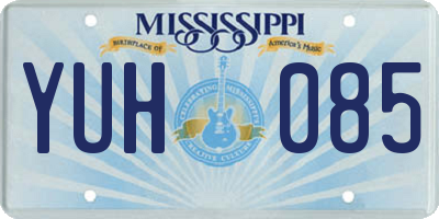MS license plate YUH085