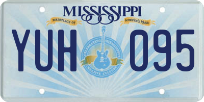 MS license plate YUH095