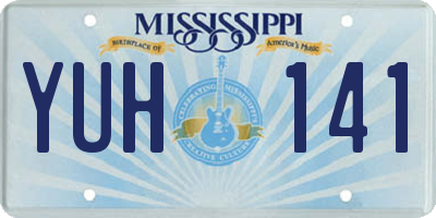 MS license plate YUH141