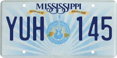 MS license plate YUH145