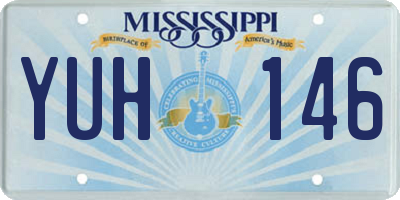 MS license plate YUH146
