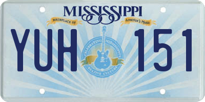 MS license plate YUH151