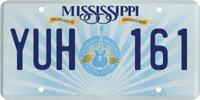 MS license plate YUH161