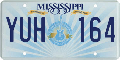 MS license plate YUH164