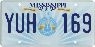 MS license plate YUH169
