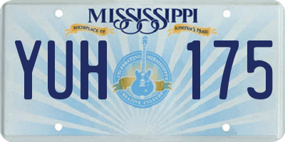 MS license plate YUH175