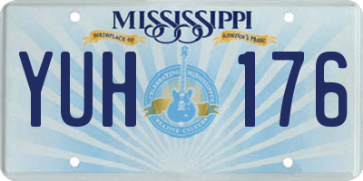 MS license plate YUH176