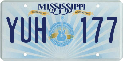 MS license plate YUH177