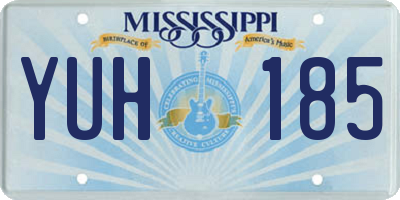 MS license plate YUH185