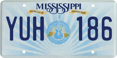 MS license plate YUH186