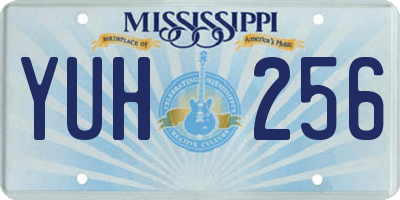 MS license plate YUH256
