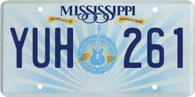 MS license plate YUH261
