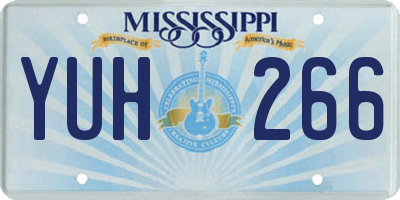 MS license plate YUH266