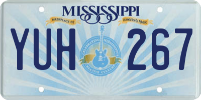 MS license plate YUH267