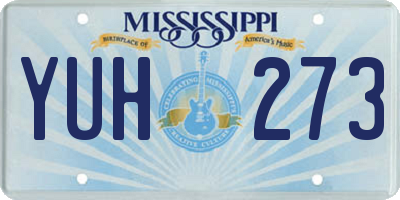 MS license plate YUH273