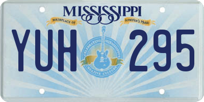 MS license plate YUH295