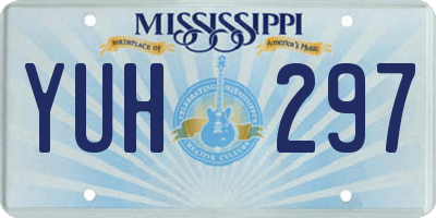 MS license plate YUH297