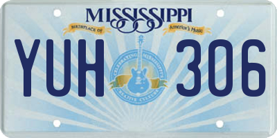 MS license plate YUH306