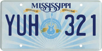 MS license plate YUH321