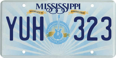 MS license plate YUH323