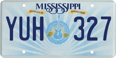 MS license plate YUH327