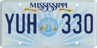 MS license plate YUH330