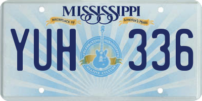 MS license plate YUH336