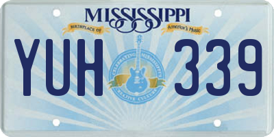 MS license plate YUH339