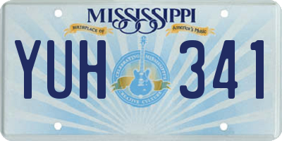 MS license plate YUH341