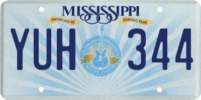 MS license plate YUH344