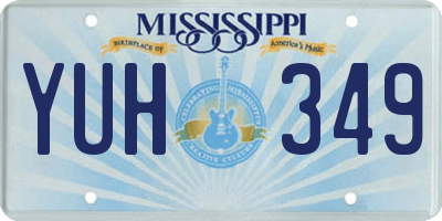 MS license plate YUH349