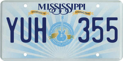 MS license plate YUH355