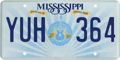 MS license plate YUH364
