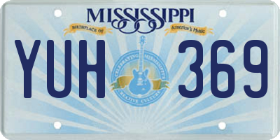 MS license plate YUH369