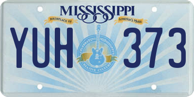 MS license plate YUH373