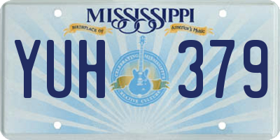 MS license plate YUH379