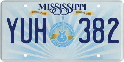 MS license plate YUH382