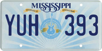 MS license plate YUH393