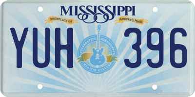 MS license plate YUH396