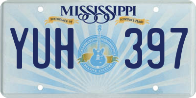 MS license plate YUH397
