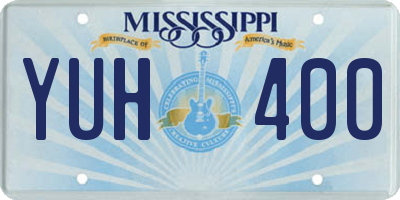 MS license plate YUH400