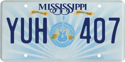 MS license plate YUH407