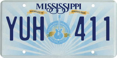 MS license plate YUH411